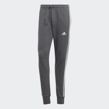 Pants Essentials 3 Franjas Felpa Francesa Pierna Cónica Puños Ajustados