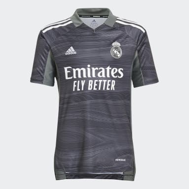 Jungen Fußball Real Madrid 21/22 Torwart-Heimtrikot Schwarz
