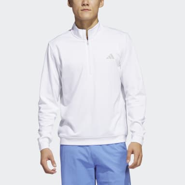Men Golf White Elevated 1/4-Zip Sweatshirt