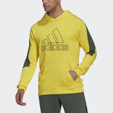 Men Sportswear Yellow Future Icons Embroidered Badge of Sport Hoodie