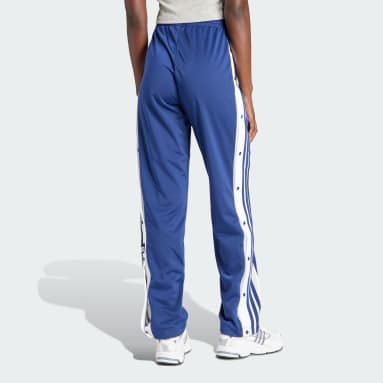 MY seller】 Adidas Clover Wide Leg Sports Long Pants Female Side Open Button  Straight Casual Breasted