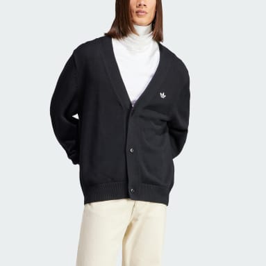 남성 Lifestyle Black RIFTA 윈터 오버사이즈 인타르시아 카디건