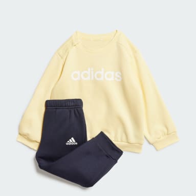Yellow adidas tracksuit kids cheap