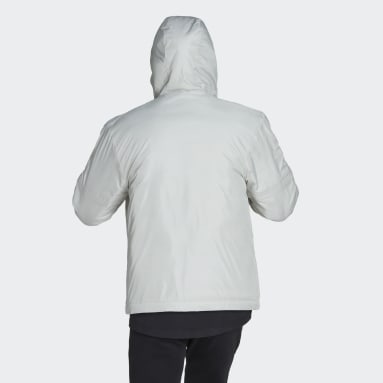 Mænd Sportswear Beige Essentials Insulated Hooded jakke