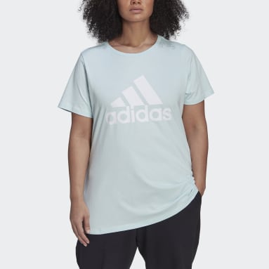Women Sportswear Blue Essentials Logo T-Shirt (Plus Size)
