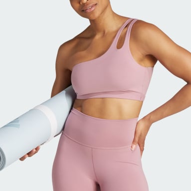 Top Suporte Leve Yoga Studio Rosa Mulher Training
