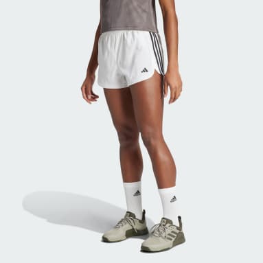 กางเกงเทรนนิงขาสั้นผ้าทอเอวสูง Pacer 3-Stripes