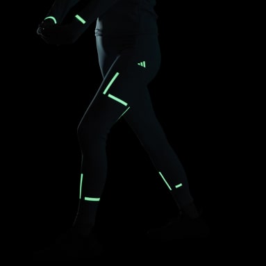 Legging de running long Fast Impact Reflect At Night X-City Bleu Femmes Running