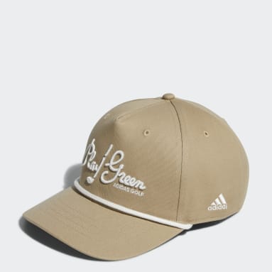 Men Golf Beige Play Green Word Cap