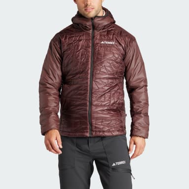남성 Outdoor Brown 테렉스 엑스페리어 배리라이트 프리마로프트 후드 재킷
