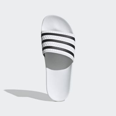 Men originals White ADILETTE SLIDES