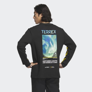 Herr TERREX Svart National Geographic Long Sleeve Tech T-shirt