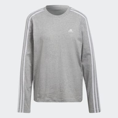 Dam Sportswear Grå Essentials 3-Stripes Long Sleeve Tee