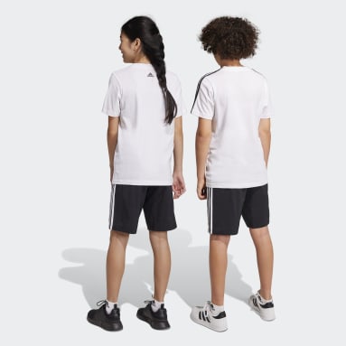 Děti Sportswear černá Šortky Essentials 3-Stripes Woven