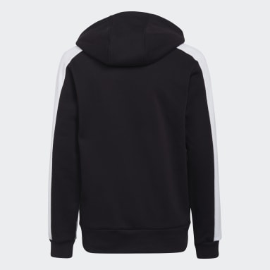 Jungen Sportswear Colorblock Fleece Hoodie Schwarz