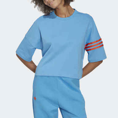 Remera Adicolor Neuclassics Azul Mujer Originals