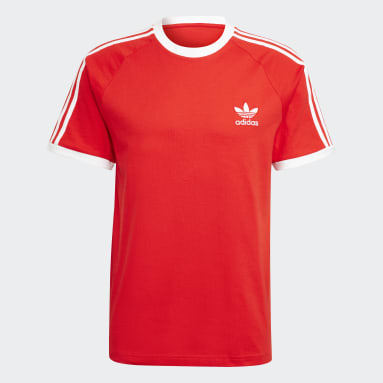 Camiseta Adicolor Classics 3 Rayas Rojo Hombre Originals