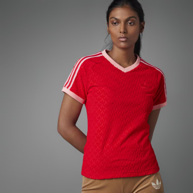 Women's Red Shirts adidas UK