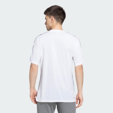Men Training White TRAINING ESSENTIALS BASE 3 STRIPES TEE