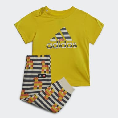Kinderen Sportswear geel adidas x Classic LEGO® T-shirt en Broek Set