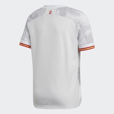 Camiseta segunda equipación España Blanco Niño Fútbol