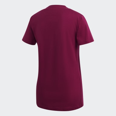 Remera Must Haves Badge of Sport Granate Mujer Sportswear