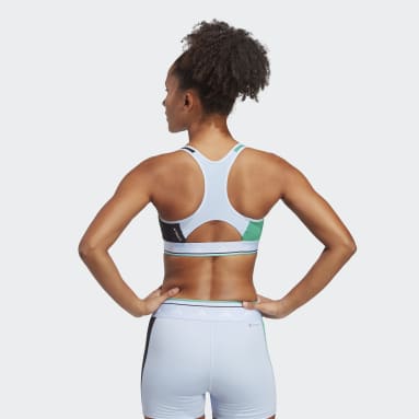 Top Deportivo Powerreact Training Techfit Soporte Medio Azul Mujer Training