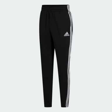 Pantaloni Essentials Single Jersey Tapered Open Hem 3-Stripes