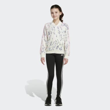 Youth Sportswear White Allover Print 3-Stripes Jacket