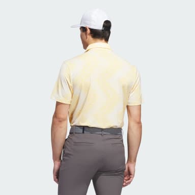 Men's Golf Beige Ultimate365 Allover Print Polo Shirt