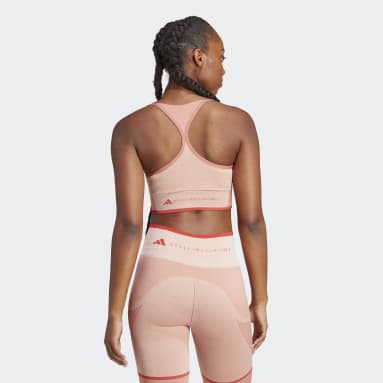 adidas by Stella McCartney TrueStrength Seamless Yoga Medium-Support Sports Bra Brązowy