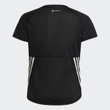 Girls Sportswear Black AEROREADY Training 3-Stripes Tee