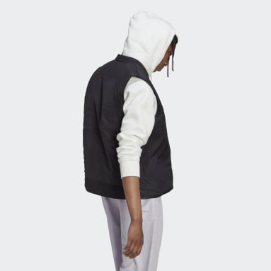 Men Sportswear Black Puffer Vest
