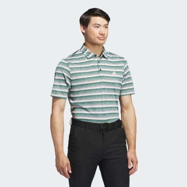 Two-Color Striped Polo Shirt