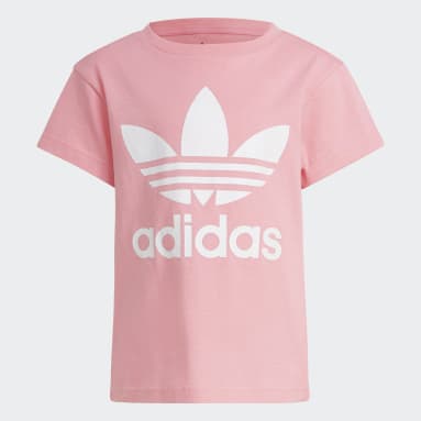 Polera Adicolor Trifolio Rosado Niño Originals