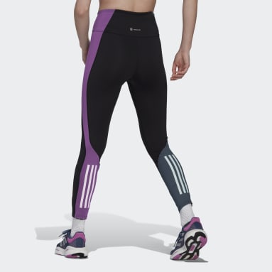 Ženy Běh černá Legíny Own the Run Colorblock 7/8