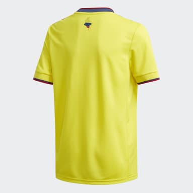 Camisola Principal da Colômbia Amarelo Criança Futebol