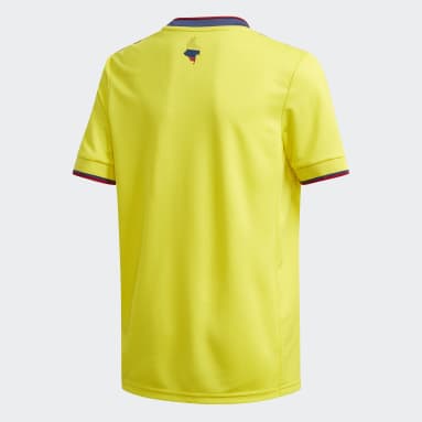 Kids Football Yellow Colombia Home Jersey