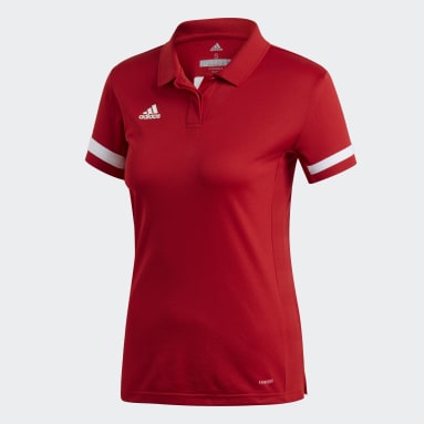Frauen Fußball Team 19 Poloshirt Rot