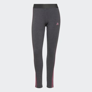 Women Sport Inspired Grey 3 Stripes Leggings