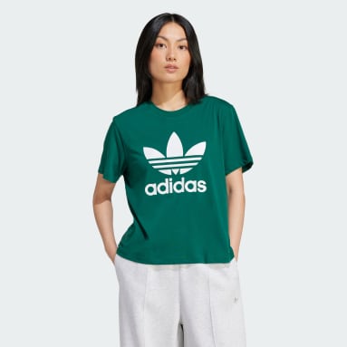เสื้อยืดทรงบ็อกซี Adicolor Trefoil