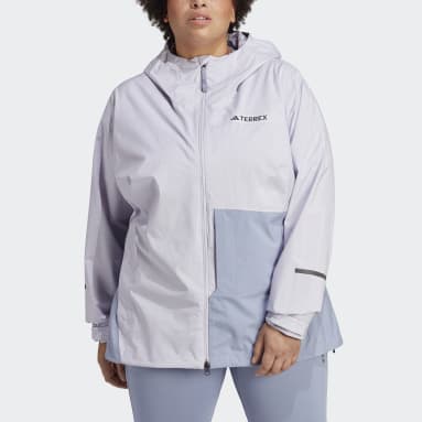 Women TERREX Purple Terrex Multi RAIN.RDY 2.5-Layer Rain Jacket (Plus Size)