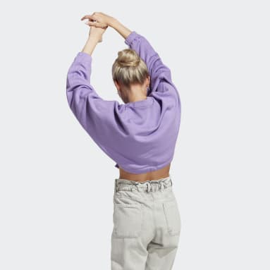 Felpa Dance Crop Versatile Viola Donna Sportswear