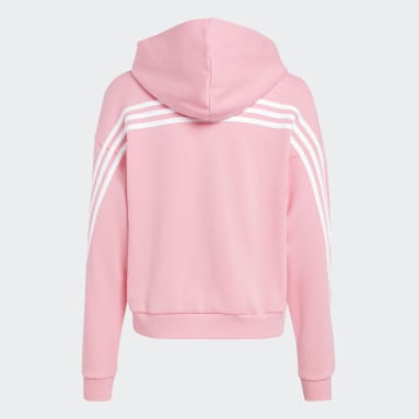 Hoodie Future Icons 3-Stripes Full-Zip Rosa Ragazza Sportswear