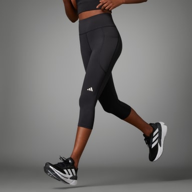 ผู้หญิง วิ่ง สีดำ กางเกงรัดรูปสามส่วน DailyRun