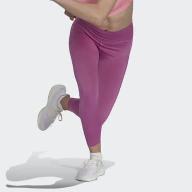 Γυναίκες Γυμναστήριο Και Προπόνηση Μωβ Optime Training Luxe 7/8 Leggings