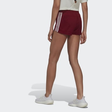 Shorts Tejidos Pacer 3 Tiras Granate Mujer Training