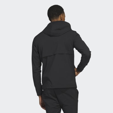 Mænd Golf Sort Ripstop 1/4-Zip Golf hættetrøje