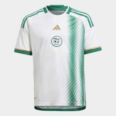 Camisola Principal 22 da Argélia Branco Criança Futebol