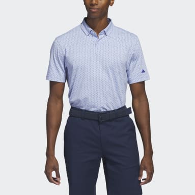 Mænd Golf Blå Go-To Print Golf polotrøje